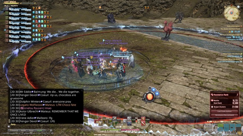 Red Comet, the red chocobo boss in the Bozjan Southern Front in Final Fantasy XIV